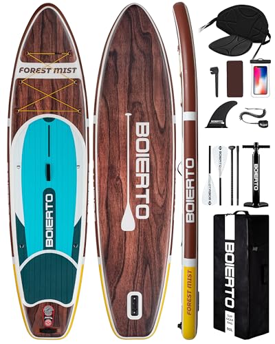 Boierto Inflatable Stand Up Paddle Board 11'*33", Extra Wide Paddle