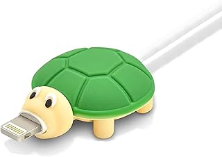 غطاء واقي لحماية كابلات الشحن USB مصنوع من السيليكون بتصميم كرتوني لطيف ثلاثي الأبعاد أنخ جيفت شوب، (سلحفاة)، لمحول، لمحول الشحن
