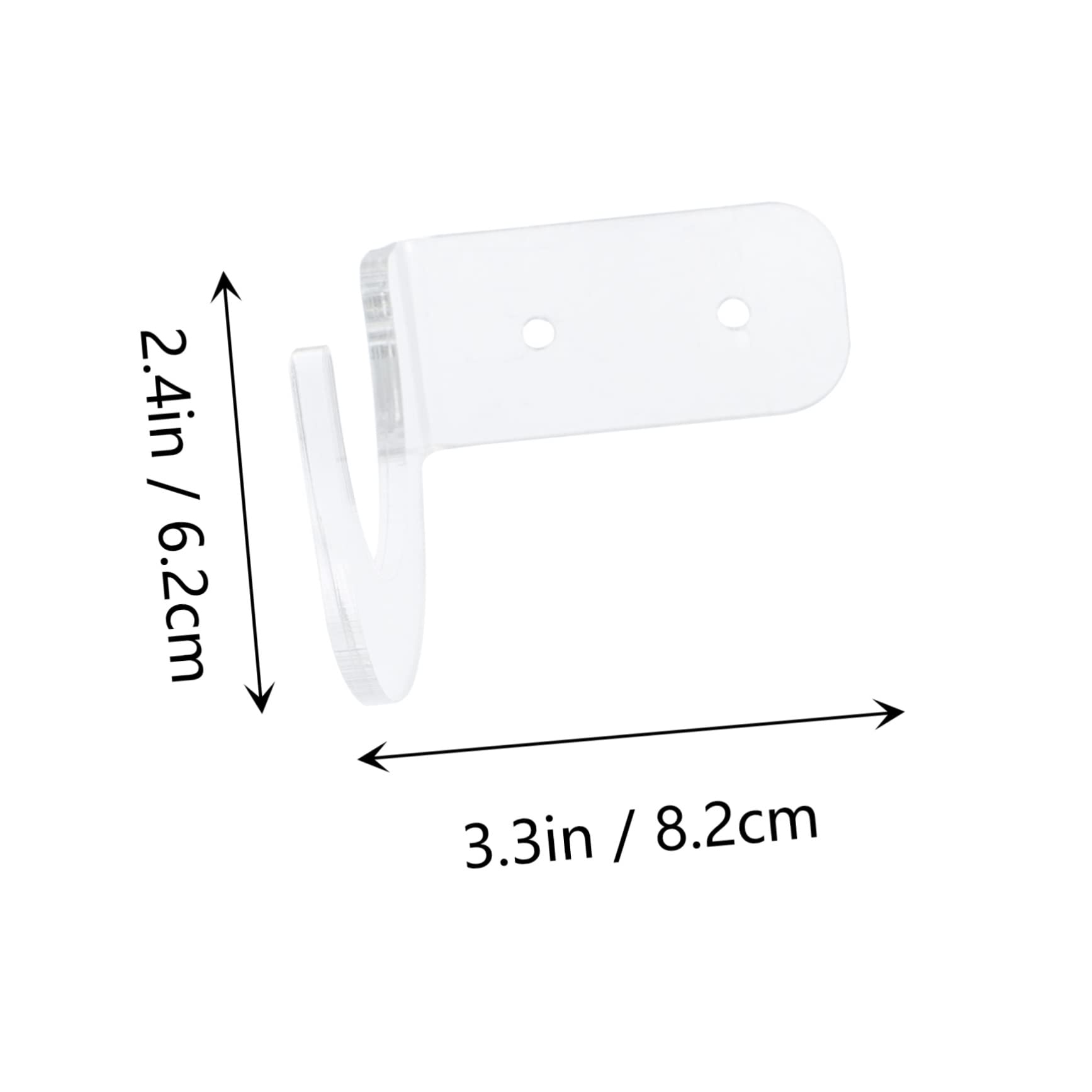 POPETPOP 4pcs Transparent Acrylic Baseball Bat Bracket Wall Mount Holder Softball Display Rack for Collectible Bats Autographs Souvenirs Durable Storage