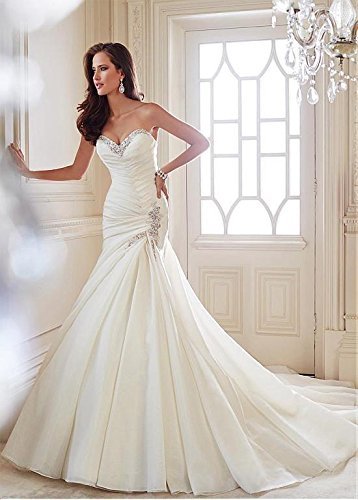 Soie ivoire hollandaise au yard 152 cm largeur avec doublure satin organza intégrée - 5