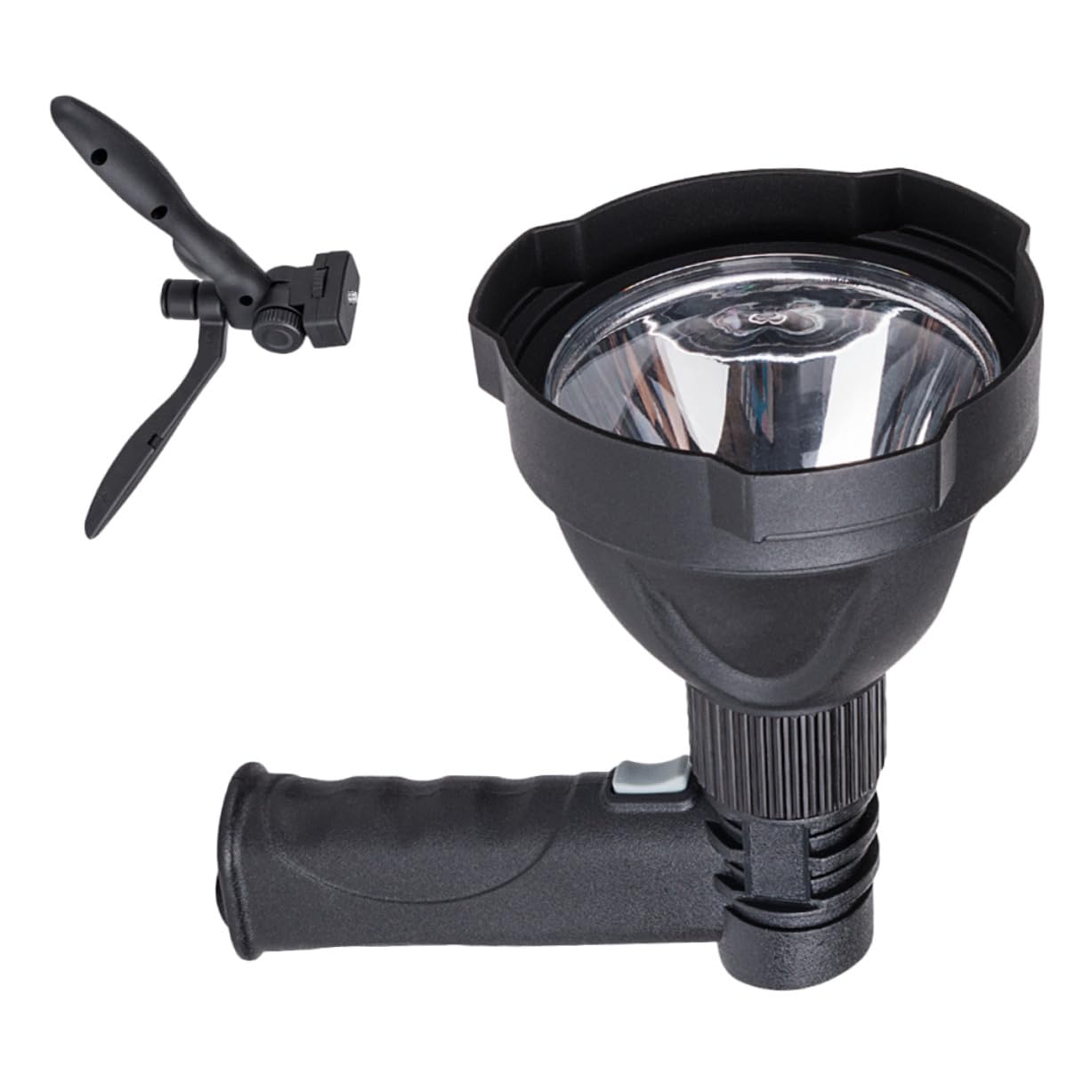 SOIMISS Lampada LED Ricaricabile da Campeggio con Tre Modalità di Illuminazione, Batteria 4000 Mah, Portata 300m, Supporto Triangolare in Pvc per Caccia e Outdoor