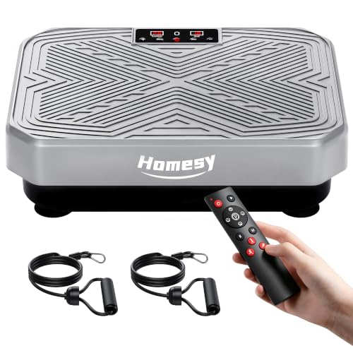 Image of Homesy Vibration Plate Exercise Machine, Vibrating Plate for Lymphatic Drainage, Full Body Shake Platform Board for Home Fitness and Fat Burning, Sport Gym Equipment for Women Men
