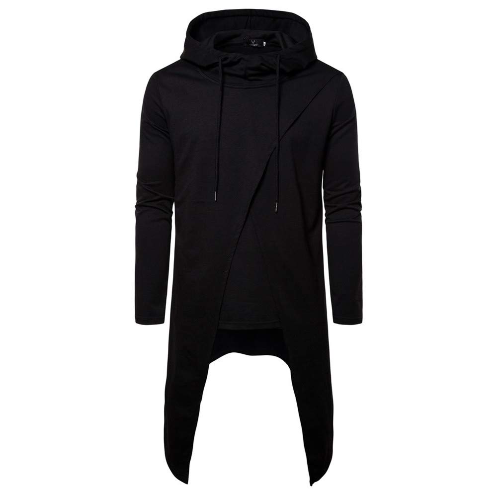 Männer Langarm Outwear Hoodie Sweatshirt Tops Asymmetrisch Jackenmantel Herren Sweatjacke Kapuzenjacke Kapuzenpullover Herren mit Kapuze Hoody Kapuzenshirt Hemd Tops T-Shirt Hoodie