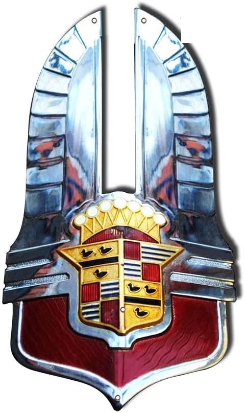 Caddy Vintage Car Hood Ornament Metal Laser Cut Out Metal Sign