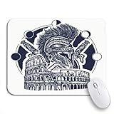 Gaming mouse pad spartan helm gekreuzte schwerter schild und colosseum tattoo symbol rutschfeste gummi backing computer mousepad für notebooks maus matten