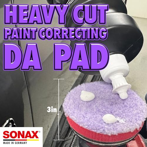 SONAX HybridWollPad 80 DA (2 pieces) polishing disc for small polishing machines for removing deep scratches and matting, item no. 04940410