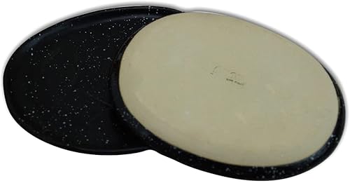 Miniatura 2 de roro Juego de 2 platos de aperitivo o ensalada moteados negros de 7 pulgadas  Artesanía artesanal única para exquisitas presentaciones gastronómicas