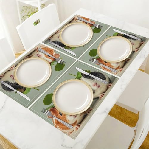 Set de table Guinée résistant chaleur lin naturel pour salle à manger - 5