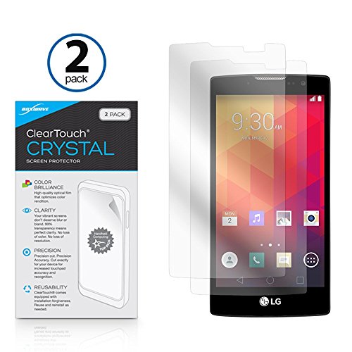 BoxWave Screen Protector Compatible with LG Spirit - ClearTouch Crystal (2-Pack), HD Film Skin - Shields from Scratches