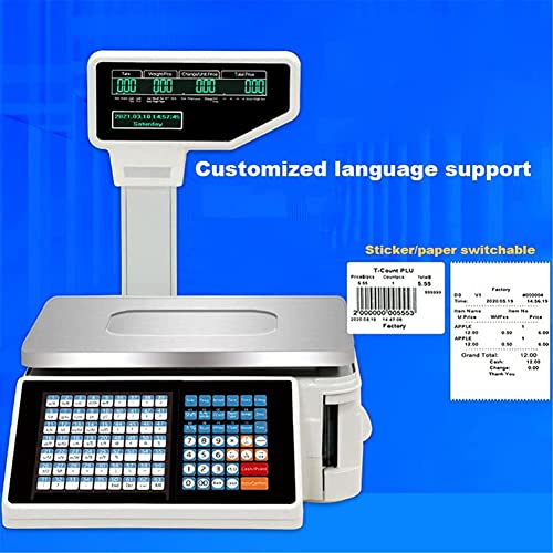 Báscula Comercial Digital con Impresora y Doble Display miniatura 5