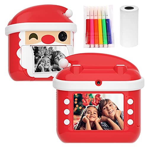 Yuventoo 1080P Kids Camera Impressora fotográfica digital de câmera instantânea com câmeras dianteir