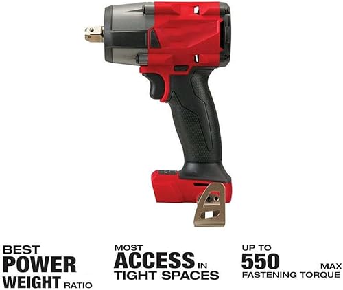 Miniatura 2 de Compatible con llave de impacto Milwaukee 2962P-20 M18 FUEL 12" de torque medio con herramienta de retención de pasador