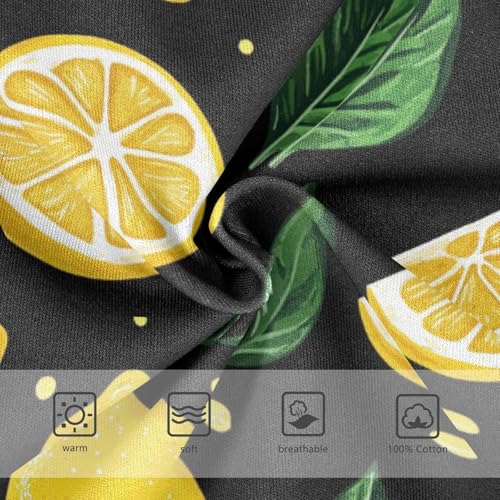 Wusikd Lemons Boys' Underwear Cotton Yellow Green Boys Briefs Soft Toddler Underwear 2T3