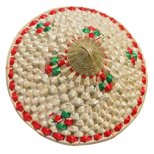 Chapeau de bambou naturel pour déguisement de samouraï asiatique enfant