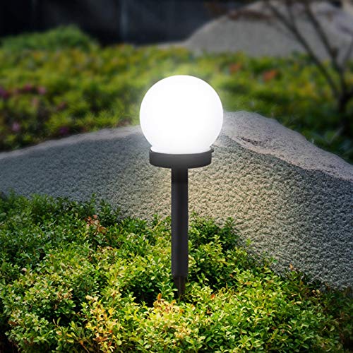 pedkit 2pcs ao ar livre à prova d'água L-ED bola solar luz jardim gramado caminho da lâmpada luz do