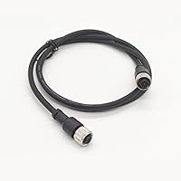 Vista 3 de Cable conector hembra a hembra M12 de 5 pines, un código de cable de moldeo recto hembra a hembra de sensor de aviación Cable eléctrico de PVC 125V