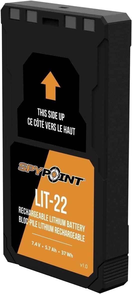 SPYPOINT Rechargeable Lithium Battery Pack for Flex Flex G-36 Flex-S Flex-Dark Flex-S-Dark All Flex Series Cellular Trail Cameras LIT-22 with USB-C Charging Cable