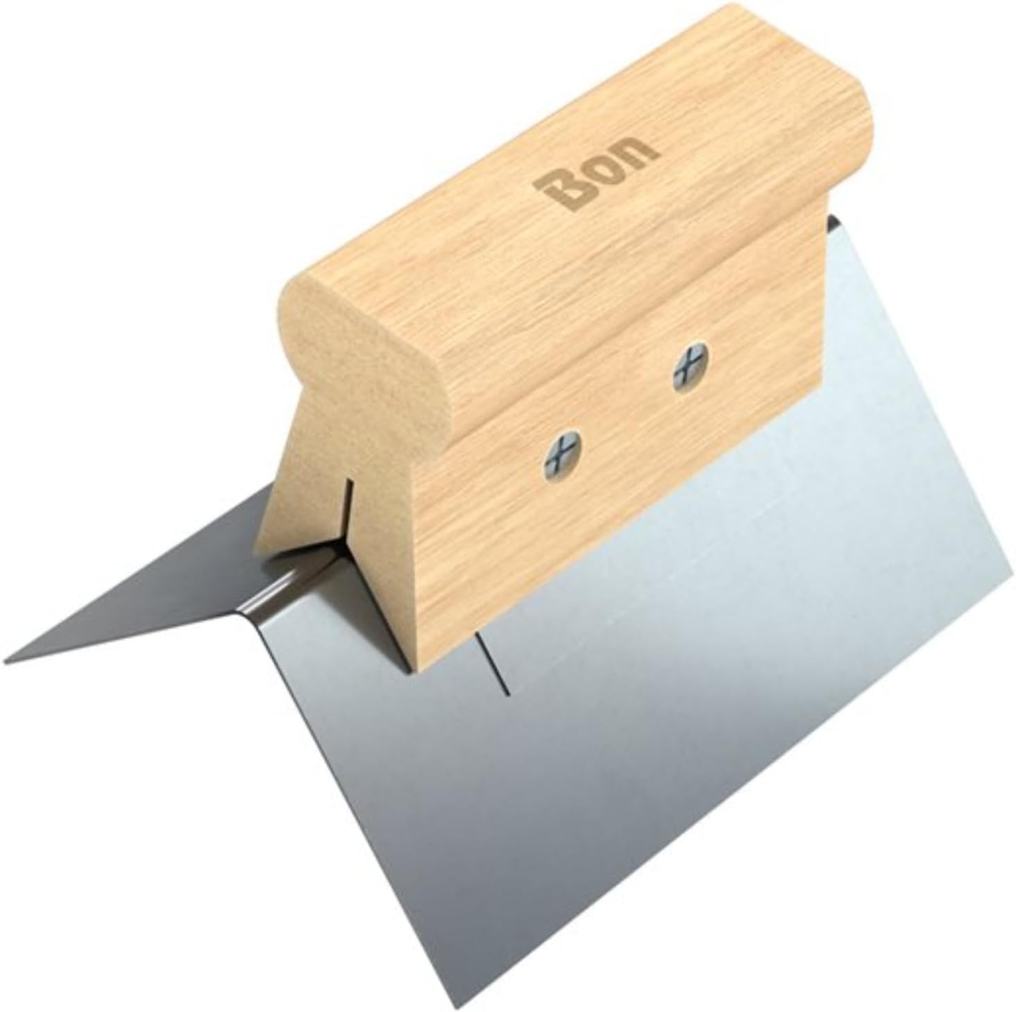 Bon Outside Corner Tool Stainless Steel 3/4 Inch Blade with Durable Wood Handle | Clean Finishing on Drywall, Plaster, Mortar, and Stucco Corners