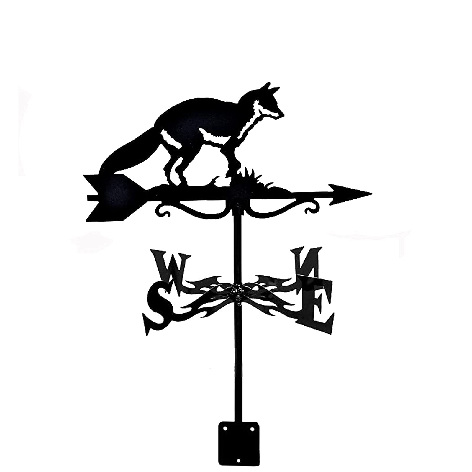 Girouette en métal représentant Un Animal, avec indicateur de Direction du Vent, fixée sur Le Toit, pour la décoration extérieure de Jardin, de tonnelle ou de Cour de Ferme.