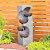 Bumilgar 36.2" H 4-Tier Water Fountain Outdoor Floor Standing, Outdoor Fountains and Waterfalls with LED Lights and Bowls for Garden, Patio, Backyard, Deck, Porch and Home Art Decor