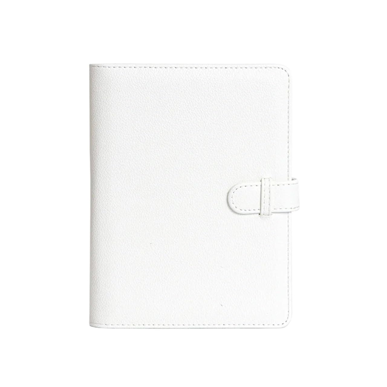 2Pcs 80 Pockets Instant Wide Photo Album PU Leather Solid Color For Photo(White)