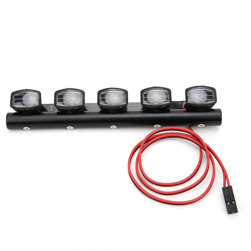 VGEBY RC Roof Light, RC Car Roof Light Bar Spotlights Fit for TRX4 90046 SCX10 Remote Control Car. (5 lights), VGEBYOCEWX7698F-12 - Image 3