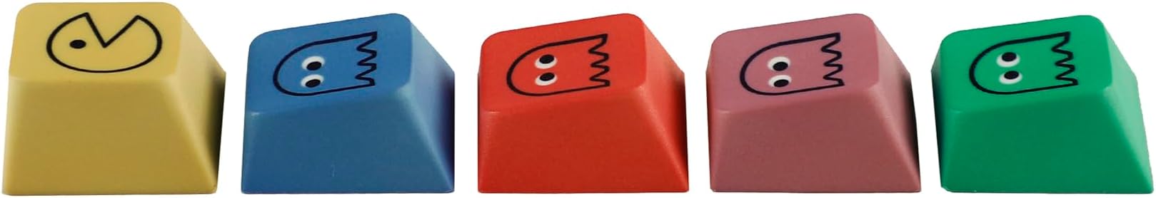 Cherry Proifile Pacman Five Dye PAC PBT Key caps Custom Sublimation keycaps for MX Mechanical Gaming Keyboard (Cherry Pacman 5 Keys)