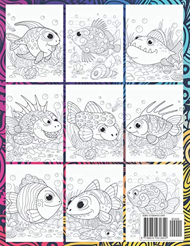 Book for Fishes Lovers - Coloring Book for adults