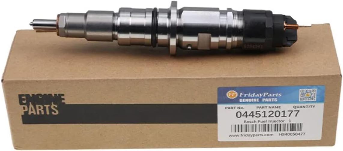 FridayParts Fuel Injector 0445120177 5254261 Compatible for Cummins Engine 6.7L ISB QSB Hyundai Excavator HL730-9A HL730TM-9A R250LC9A R250LC-9A