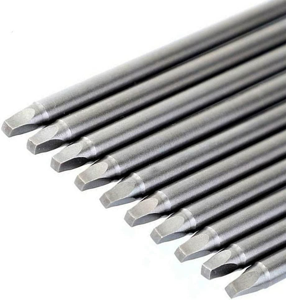 10Pcs Square Head Bits #2, Square Head Screwdriver Bits #2 Long Magnetic 1/4-Inch Shank Square Drive Bit-5.9 Inch Length