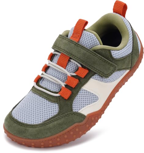 Image of WHITIN Little /Big Kid Wide Barefoot Shoes | Retro Sneakers for Boys /Girls | Adventure-Ready