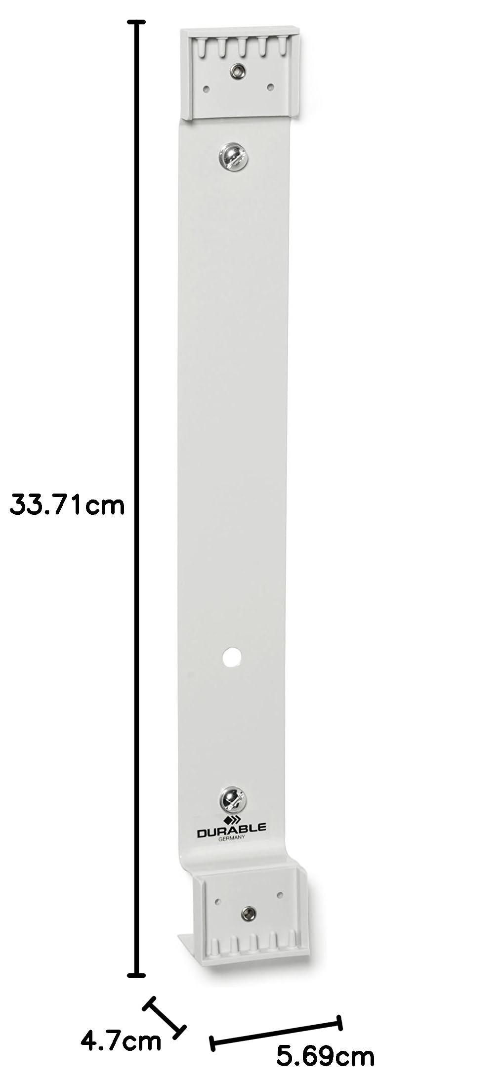Durable 584010 - Function Wall Module 5, staffa da parete per leggio, 5 pannelli espositivi Function f.to A4, 40x322 mm, grigio