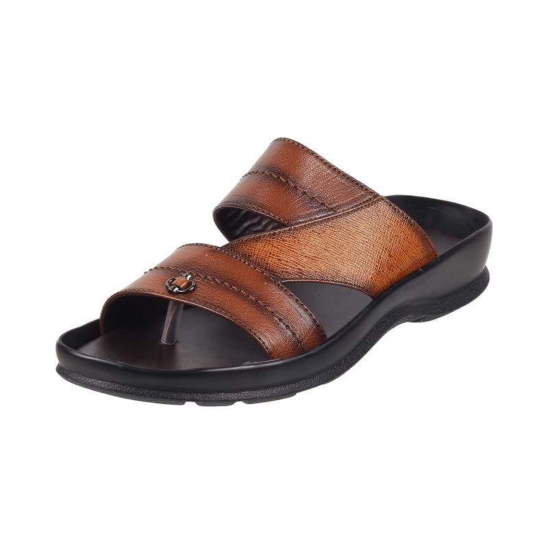 Metro Mens Leather Tan Slippers (Size (10 UK (44 EU)) (B0BF31LYBH) Amazon Price History, Amazon Price Tracker