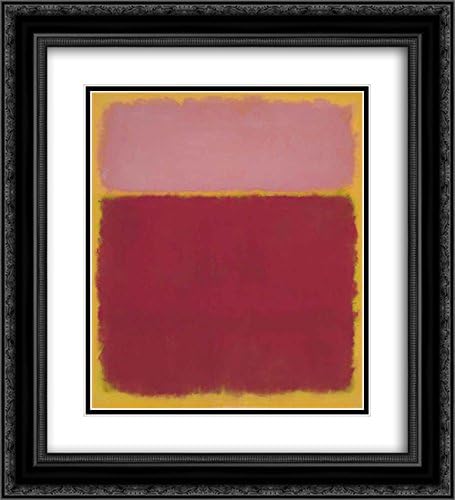 Mark Rothko 2X Matted 20x24 Black Ornate Framed Art Print 'Untitled (No. 17)'