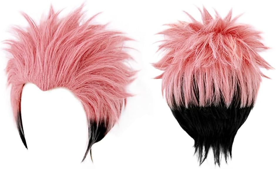 DAZCOS Anime Men's Cosplay Wig with Sticker for Party Halloween Costume Accessory