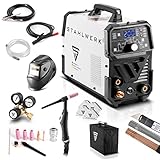 STAHLWERK DC WIG 200 Puls Pro Vollausstattung - Digitales Profi WIG Schweißgerät mit MMA E-Hand und Pulsfunktion, für Dünnblech geeignet