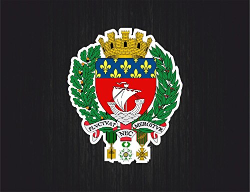 Akachafactory Autocollant Sticker Voiture Moto Drapeau Blason Paris ile de France