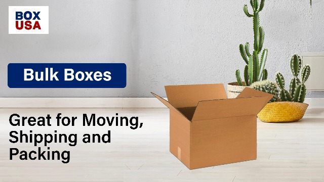 Image of Box USA Moving Boxes, 8 inchL x 4 inchW x 46 inchH 15-Pack Large Side Loading Corrugated Cardboard Box for Packing, Shipping and Storage