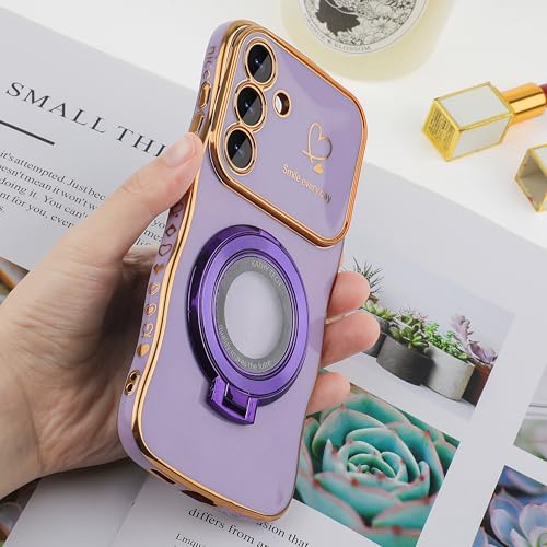 DAKORIE for Samsung Galaxy S25 FE Case with Kickstand Love S25 FE Protective Cover for Galaxy S25 FE 5G 2025 Women - Purple by DAKORIE - Used condition - Image 2