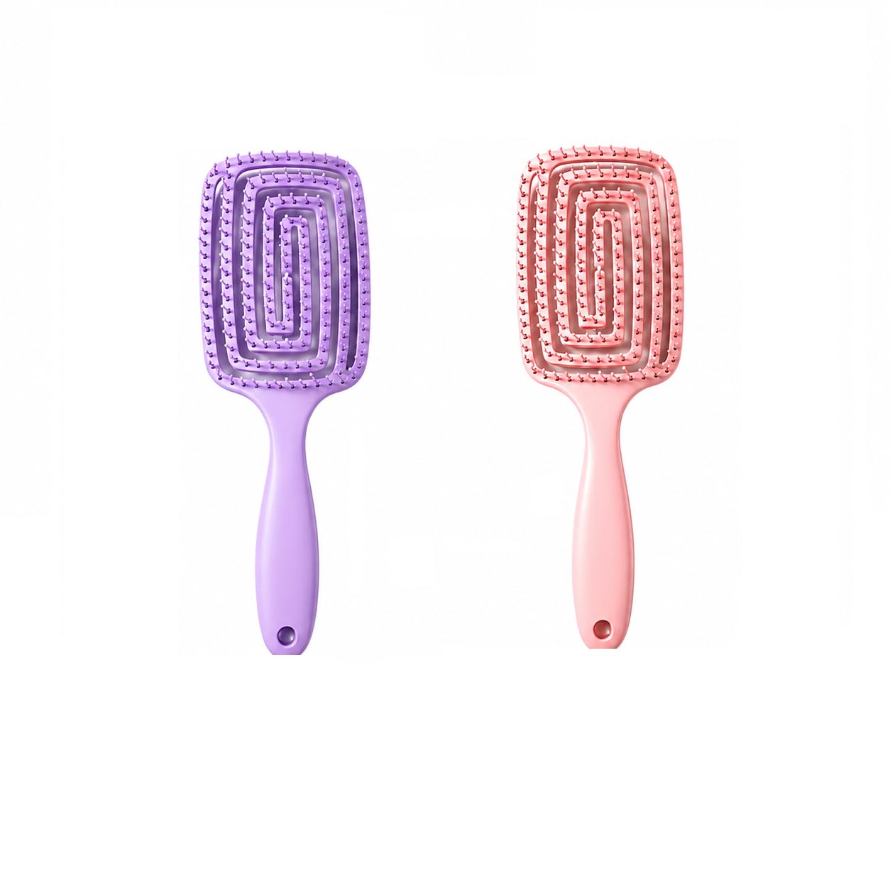 3D Detangling Hair Brush for Women & Men- Anti Hair Fall Comb for Curly, Wavy & Straight Hair | Hair Straightening Brush, Wet & Dry Styling Brush | Scalp Massager, Frizz Control & Tangle Free Grooming Brush Pack of 2-image-28