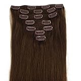 Clip in Hair Extensions Medium Brown and Real Remy Human Hair-Protect Your Investment-best Lifetime Guarantee (18