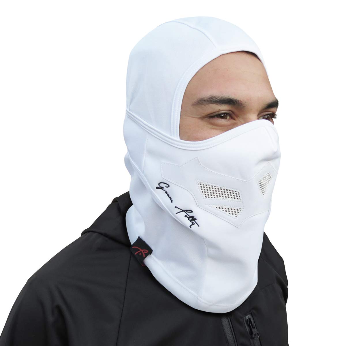 Grace Folly Unisex White Full Balaclava Ski Face Mask For Snowboarding And Cold Winter Weather Sports