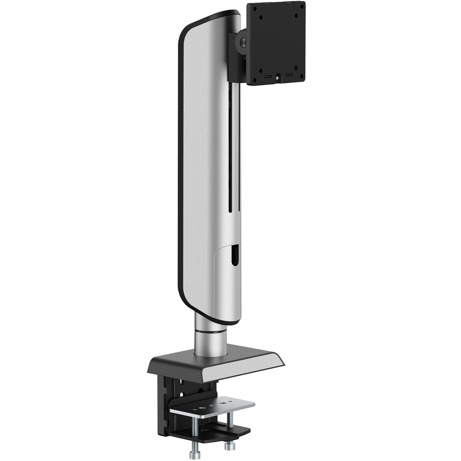 PUTORSEN Supporto per monitor da 17 – 49 pollici, supporto singolo per braccio per monitor può contenere 2 – 18 kg, regolazione dell'altezza senza sforzo con inclinazioni, girevole, girevole, VESA 75
