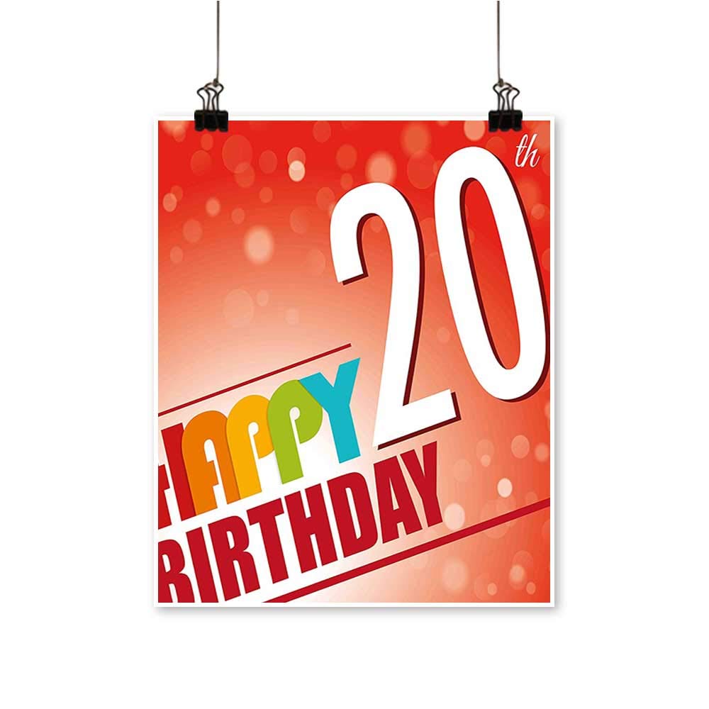 painting-home Canvas Print Wall Art Abstract Sun Beams with Red Vermilion Backdrop Twenty Year Party Canvas Texture Decoration,20" W x 32" L/1pc(Frameless)