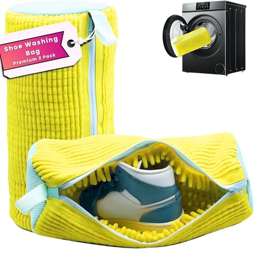 Shoe Washing Machine Bag, Mesh Laundry Bags for Delicates, Washer and Dryer, Wash Shoes, Sneakers, Bra, Delicate, 2 Pack