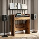 DJ Tisch Aus Altholz Holzwerkstoff 82 x 45 x 102 cm U Form Arbeitsplatz