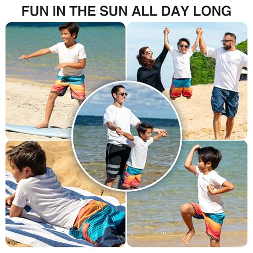 Image of Kanu Surf Boys' Toddler Troy Stripe Swim Trunks