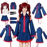 YYDCSSU Women Costume Blue Outfit Dress Suit Uniform Role-playing Set Clothes for Halloween