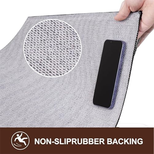 Tapis de salon moderne rectangulaire doux motif géométrique - 3