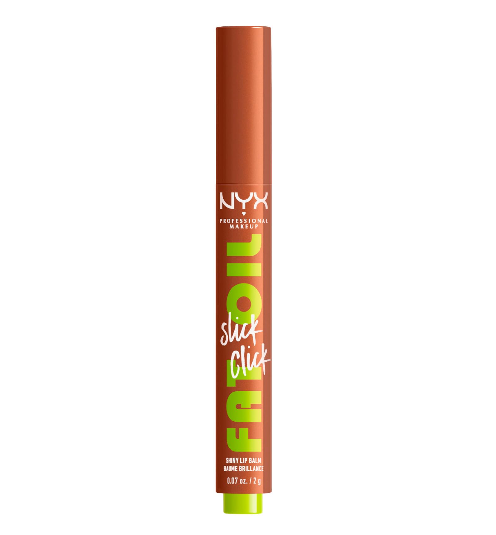 NYX Professional Makeup Lip Balm, Lightweight Fat Oil Slick Click Lip Oil Balm, Up to 12H Hydration, Infused with Avacado, Cloudberry and Rasberry Oil, Feedworthy
